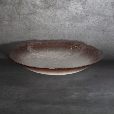  Seville üveg tál Krém/barna 40x40x8 cm dekoráció