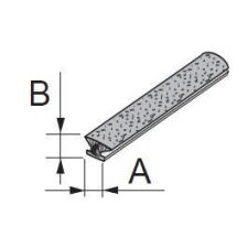 SEVROLL 20229 támfalas kefe öntapadó 6,7x4mm szürke bútor