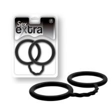 SEX EXTRA - SILICONE CUFFS BLACK síkosító
