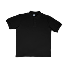 Sg Férfi galléros póló rövid ujjú SG Cotton Polo - L, Fekete férfi póló