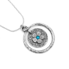 Shablool Izraeli ezüst opál köves medál lánccal