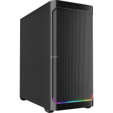 Sharkoon AK4 RGB Strip Midi Torony Számítógépház - Fekete (4044951041657) számítógép ház