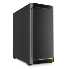 Sharkoon AK4 RGB STRIP Midi Tower Fekete számítógép ház