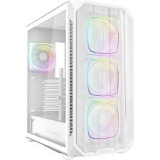 Sharkoon AK5M Midi Torony Számítógépház + 4db 120mm ARGB ventilátor - Fehér (4044951041688) számítógép ház