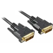 Sharkoon DVI-D Összekötő Fekete 5m 4044951009138 kábel és adapter