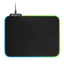 Sharkoon Egérpad - 1337 Gaming Mat RGB V2 360 (360 x 270 x 3 mm, RGB LED, lecsatlakoztatható USB kábel, fekete) kábel és adapter