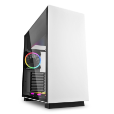 Sharkoon PURE STEEL White RGB táp nélküli ablakos ház fehér (4044951027460) (4044951027460) számítógép ház