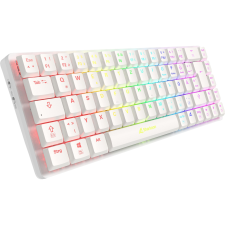 Sharkoon PureWriter W65 Wireless Mechanikus Gaming Billentyűzet (Red Switch) Német - Fehér (4044951037025) billentyűzet
