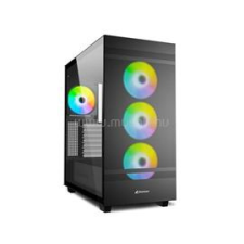 Sharkoon Rebel C50 fekete (táp nélküli) ablakos ATX ház (4044951038244) számítógép ház