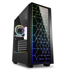 Sharkoon RGB LIT 100 táp nélküli ablakos ház fekete (4044951028153) (4044951028153) számítógép ház