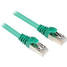 Sharkoon S/FTP CAT6 Patch kábel 0.25m Zöld kábel és adapter