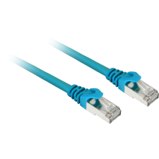 Sharkoon S/FTP Cat6 Patch kábel 0.5m - Kék (4044951014699) kábel és adapter