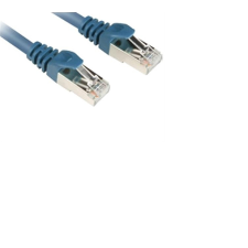 Sharkoon S/FTP CAT7a Patch kábel 0.5m Kék kábel és adapter