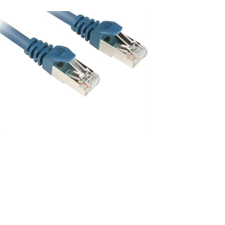 Sharkoon S/FTP CAT7a Patch kábel 1m Kék kábel és adapter