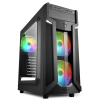 Sharkoon Sharkoon Számítógépház - VG6-W RGB (fekete ATX,mATX alsó táp címezhetõ RGB 3x120mm v. 2xUSB3.0 + 2xUSB2.0 I/O)