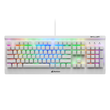 Sharkoon SKILLER SGK3 White (Brown Switch) USB Gaming Billentyűzet - Angol (US) (4044951032167) billentyűzet