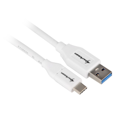 Sharkoon USB 3.1 Gen2 Type-A - Type-C Adatkábel 1m - Fehér kábel és adapter
