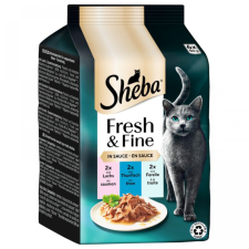 Sheba Fresh & Fine nedves macskaeledel - lazac, tonhal, pisztráng 6x50 g macskaeledel