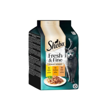 Sheba Fresh & Fine nedves macskaeledel - csirke, pulyka, kacsa 6 x 50 g macskaeledel