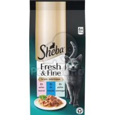  Sheba Fresh & Fine nedves macskaeledel - lazac, tonhal, pisztráng 6 x 50 g macskaeledel