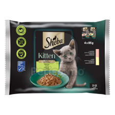 Sheba Kitten 4Pack nedves macskaeledel válogatás - lazac, csirke 4 x 85 g macskaeledel