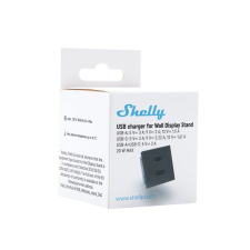 Shelly USB-A + USB-C töltő, kiegészítő modul az asztali tartóhoz, fekete okos kiegészítő