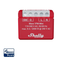Shelly Wave 1PM Mini, kapcsolómodul, Z-Wave villanyszerelés