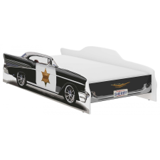  SHERIFF autós gyerekágy 140x70cm  - ajándék matraccal gyermekágy