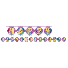 Shimmer and Shine Happy Birthday felirat 200 cm party kellék