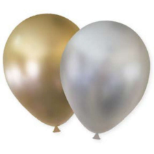 Shiny Silver, Gold léggömb, lufi 6 db-os party kellék