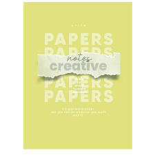 SHKOLYARYK Füzet, tűzött, A4, vonalas, 80 lap, SHKOLYARYK "Notes Creative", vegyes füzet