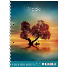 SHKOLYARYK Spirálfüzet, A4+, kockás, 80 lap, SHKOLYARYK  Colourful magic , vegyes füzet