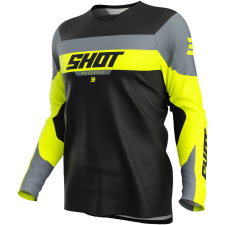 SHOT Draw League gyerek motokrossz mez fluo sárga motocross mez