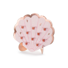 Shot fal Seashell, 43x38 cm, rózsaszín dekorációs kellék
