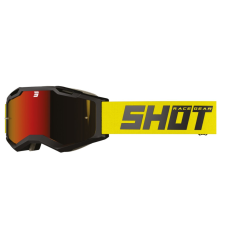 SHOT Motocross szemüveges Lövés Iris 2.0 solid fekete sárga motoros szemüveg