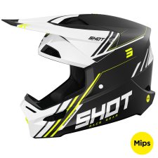 SHOT Race Sprint motokrossz sisak fekete-fehér-fluo sárga bukósisak