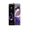 Shunga Miyo - szilikon, akkus, csiklóizgatós, G-pontos, vízálló vibrátor - 18,5 cm (lila)