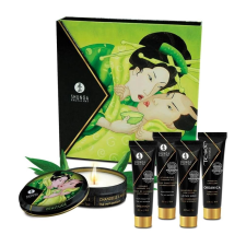 Shunga SHUNGA Geisha - zöld teás síkosító, masszázsolaj és gyertya szett (5 részes) - síkosító
