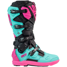 SIDI Crossfire 3 SRS motoros csizma fekete-mentazöld-rózsaszín motoros csizma