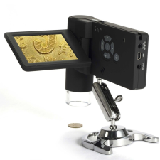 SIDI Mikroszkóp mobil kivitel és kamera formával 500x nagyítás. LCD kijelzővel 8 Led segédfény, tölthető akkumulátor mérőműszer