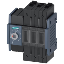 Siemens 3KD1630-2ME10-0 szakaszolókapcsoló 3P 16A, baloldali működtetés, kengyeles csatlakozó villanyszerelés
