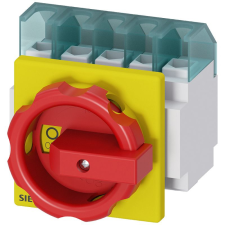 Siemens 3LD2103-2TB53 BE-KI kapcsoló, 3P, 25A, előlapra, piros/sárga villanyszerelés