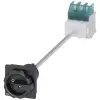 Siemens 3LD2213-0TK51 BE-KI kapcsoló 3P, 32A, sínre szerelhető, ajtókuplungos hajtással, fekete