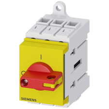 Siemens 3LD3430-0TK13 BE-KI kapcsoló, 3P, 63A, DIN-sínre, piros/sárga, maszkolható villanyszerelés