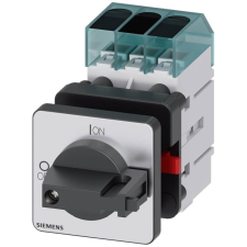 Siemens 3LD3450-0TK11 BE-KI kapcsoló, 3P, 63A, előlapra, 48x48 mm-es, fekete villanyszerelés