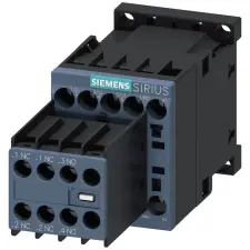 Siemens 3RT2016-1BB44 mágneskapcsoló, 4kW/9A, 24VDC, 1NC, S00, csavaros villanyszerelés