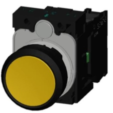 Siemens 3SU1100-0AB30-1BA0 komplett nyomógomb, sárga, 1NO, csavaros Sirius villanyszerelés