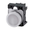 Siemens Jelzőlámpa komplett műa. d22 1x LED fehér 230V AC kerek lapos csavaros SIRIUS ACT SIEMENS - 3SU1106-6AA60-1AA0
