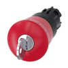 Siemens Vészgomba nyomófej műanyag d22 40mm-fej piros reteszelt kulcs-nyugtázás SIRIUS ACT SIEMENS - 3SU1000-1HF20-0AA0