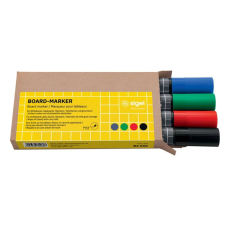 SIGEL 2-3 mm Táblamarker készlet - Vegyes színek (4 db / csomag) (BA010) filctoll, marker